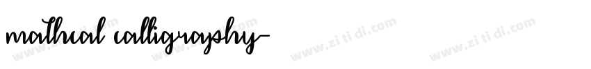 mathcal calligraphy字体转换